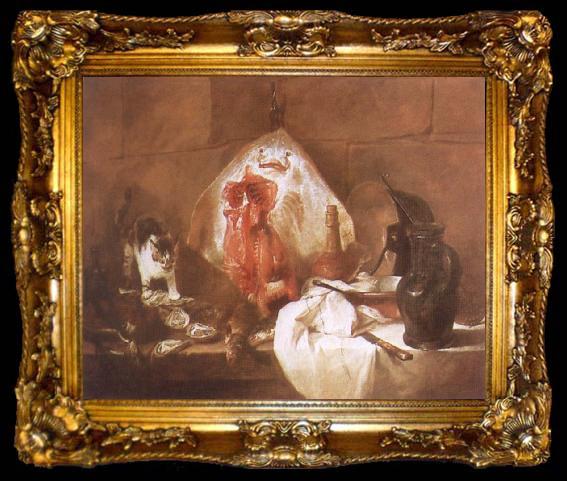 framed  Jean Baptiste Simeon Chardin The Ray, ta009-2